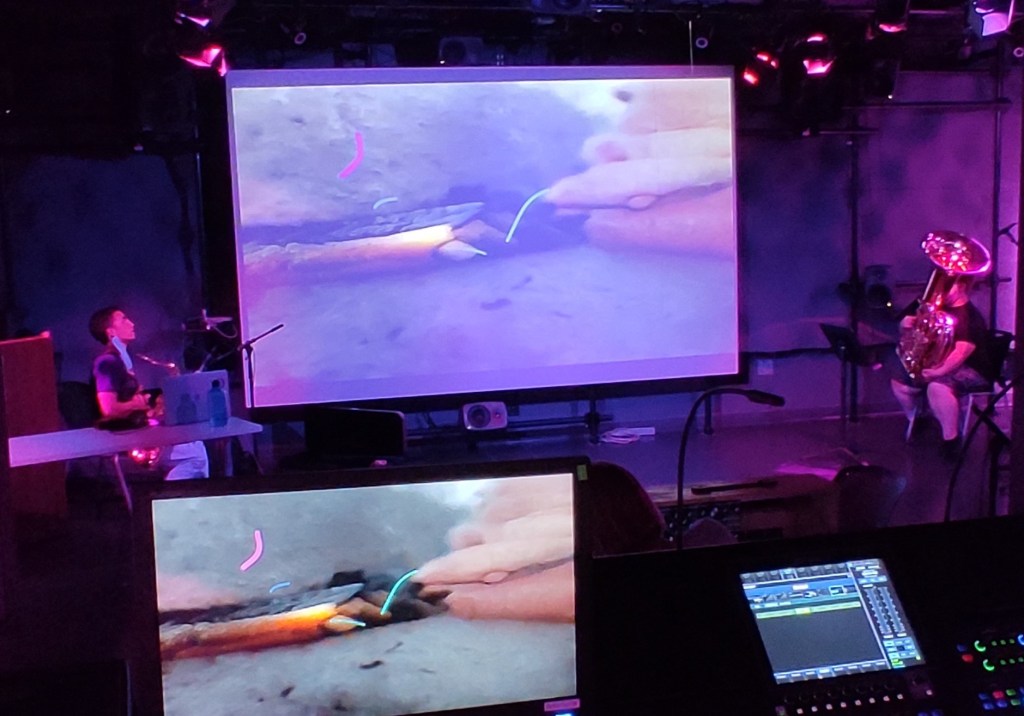 two students working